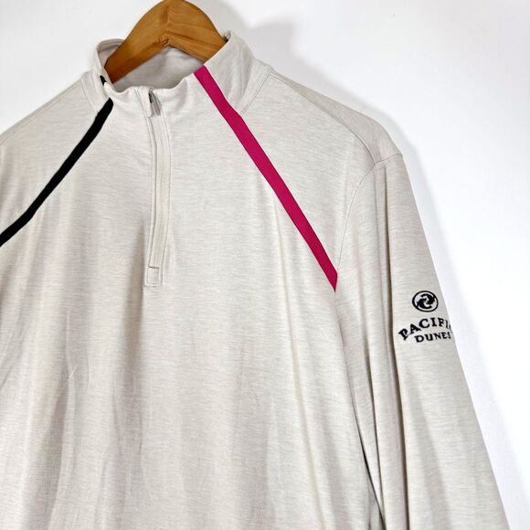 G/Fore Pullover Women XL Gray Pacific Dunes Golf Quarter Zip Lightweight Stretch - Picture 2 of 14